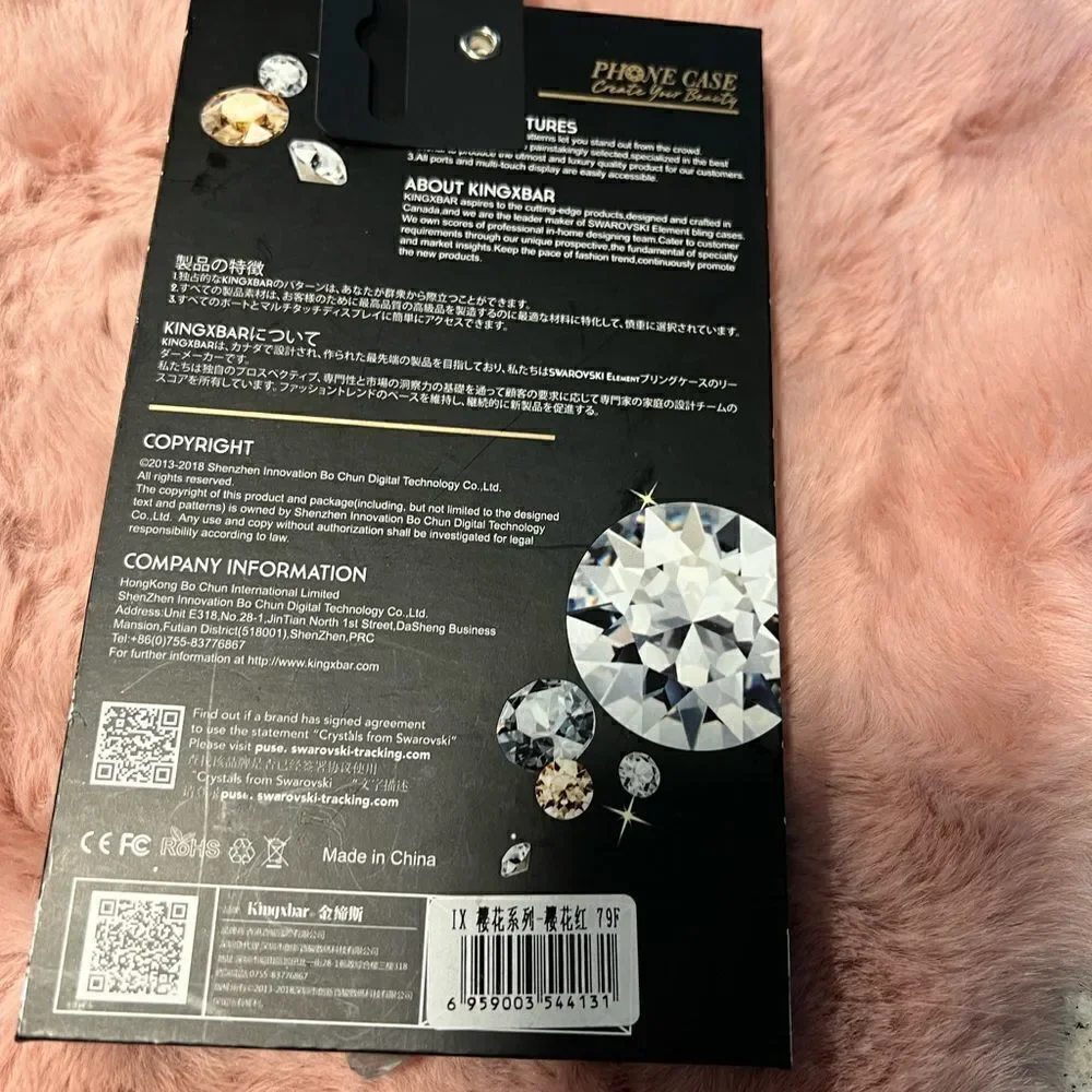 KINGXBAR Swarovski Crystal rose Gold Hard PC Case  for Apple iPhone 13 series